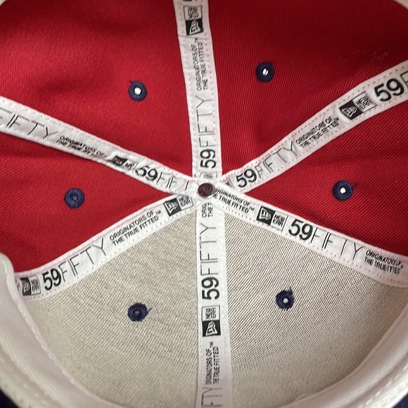 New Era 59FIFTY "DVS" Red-Burgundy with Blue Piping Fitted Wool Skate Cap 7½ - Picture 8 of 10